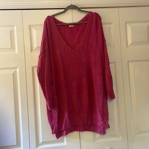 Hot Pink Free People sweater